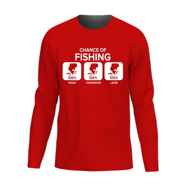 Chance of Fishing Men Long Sleeve Shirt